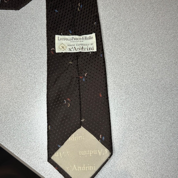 LEOPOLD PRICE & ROLLE HOUSTON TIE MADE EXPRESSLY BY X'ANDRINI EUC RARE 100% SILK - Picture 4 of 7